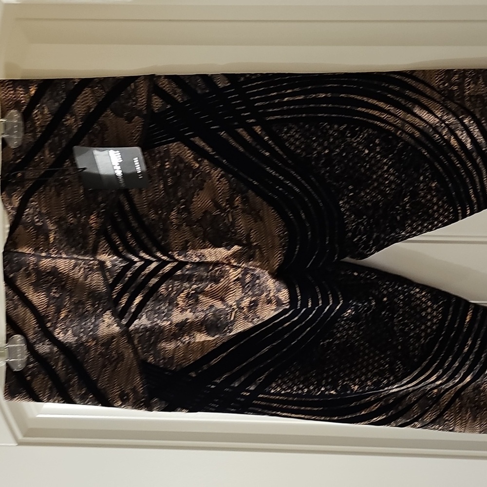 Savage X Fenty Black and Brown Patterned Leggings